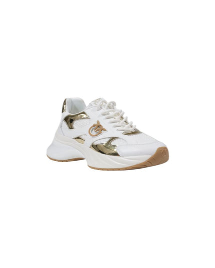 PINKO White Leather Chunky Sneakers