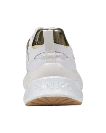 PINKO White Leather Chunky Sneakers
