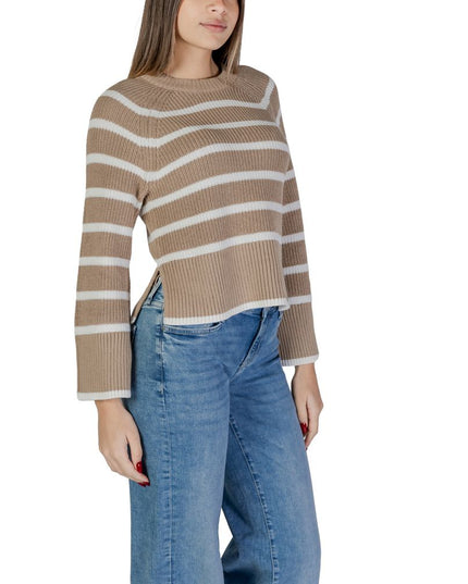 Vila Clothes Beige Cotton Sportswear