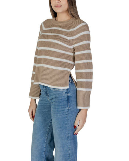 Vila Clothes Beige Cotton Sportswear
