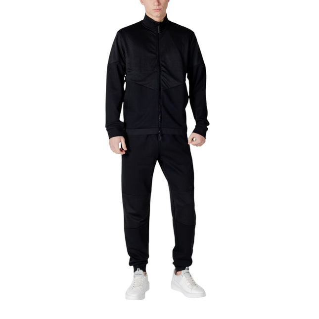 EA7 Emporio Armani Black Cotton Sweatsuit