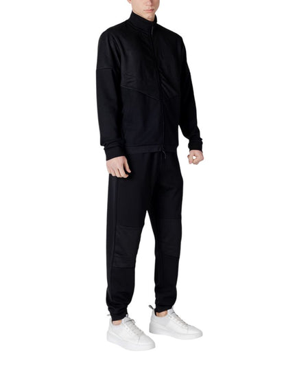 EA7 Emporio Armani Black Cotton Sweatsuit