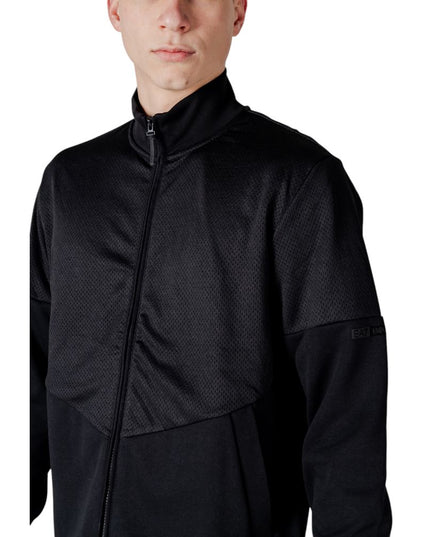 EA7 Emporio Armani Black Cotton Sweatsuit