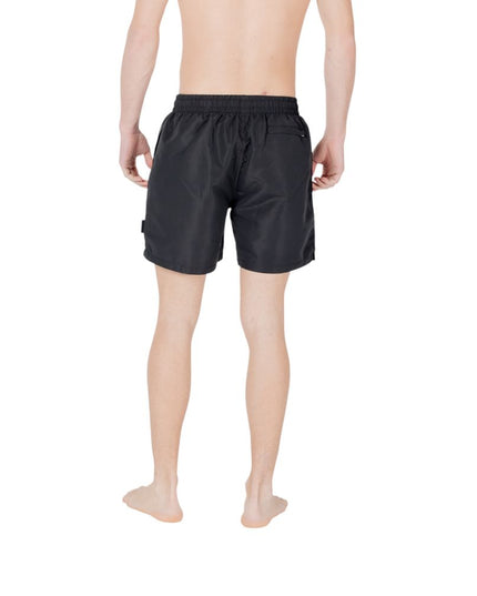EA7 Emporio Armani Black Polyester Swim Shorts