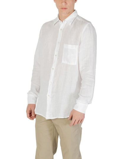Hugo Boss White Linen Dress Shirt