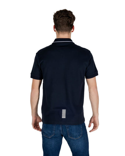 EA7 Emporio Armani Blue Cotton Polo Shirt