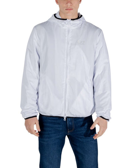 EA7 Emporio Armani White Polyester Shell Jacket