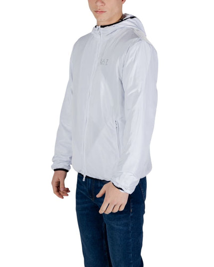 EA7 Emporio Armani White Polyester Shell Jacket