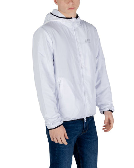 EA7 Emporio Armani White Polyester Shell Jacket