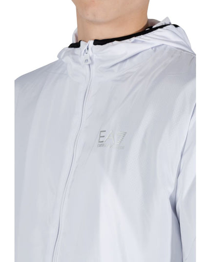 EA7 Emporio Armani White Polyester Shell Jacket