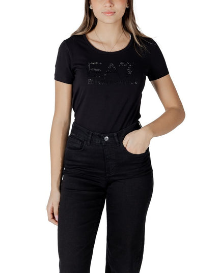 EA7 Emporio Armani Black Cotton Sportswear