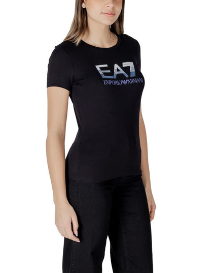 EA7 Emporio Armani Black Cotton Sportswear
