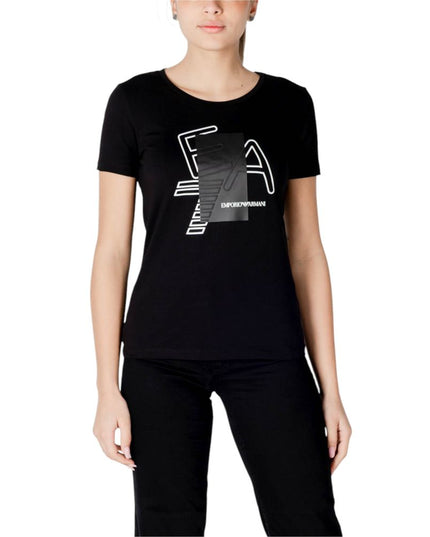 EA7 Emporio Armani Black Cotton T-Shirt