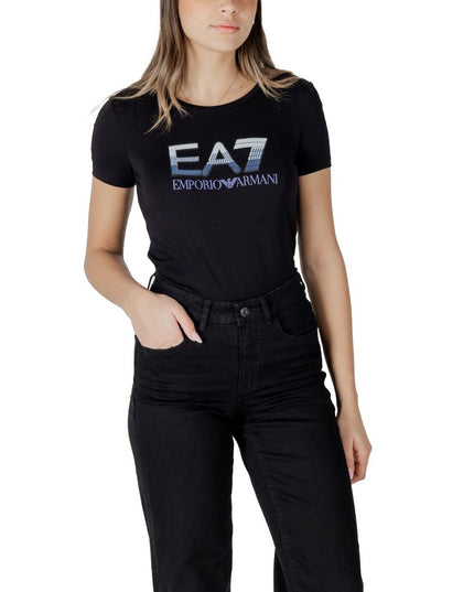 EA7 Emporio Armani Black Cotton Sportswear