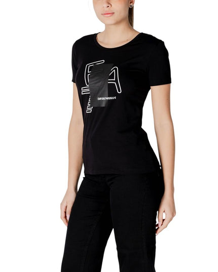 EA7 Emporio Armani Black Cotton T-Shirt
