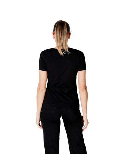 EA7 Emporio Armani Black Cotton T-Shirt