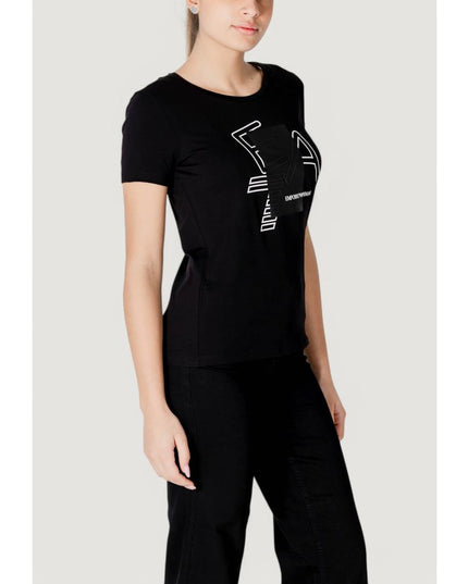 EA7 Emporio Armani Black Cotton T-Shirt
