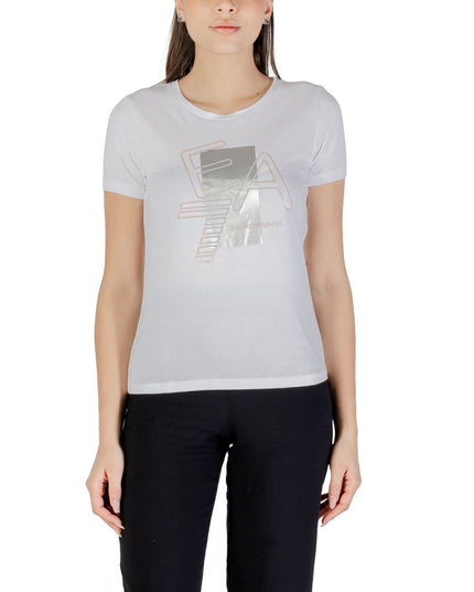 EA7 Emporio Armani White Cotton T-Shirt