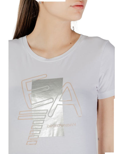 EA7 Emporio Armani White Cotton T-Shirt