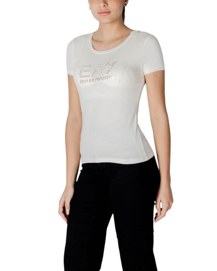 EA7 Emporio Armani Cream Modal Sportswear