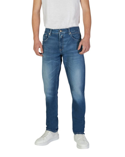 Replay Blue Cotton Slim Fit Jeans