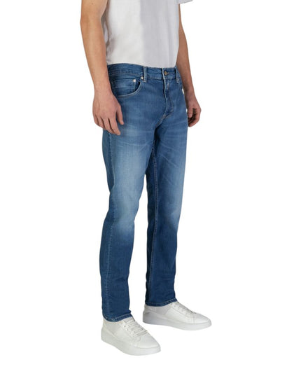 Replay Blue Cotton Slim Fit Jeans