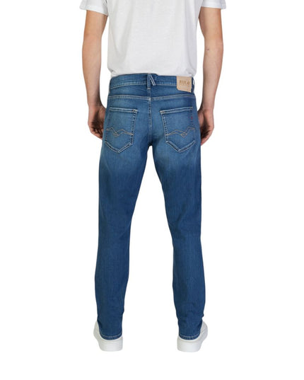 Replay Blue Cotton Slim Fit Jeans