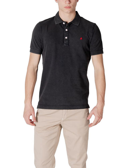 Replay Black Cotton Polo Shirt