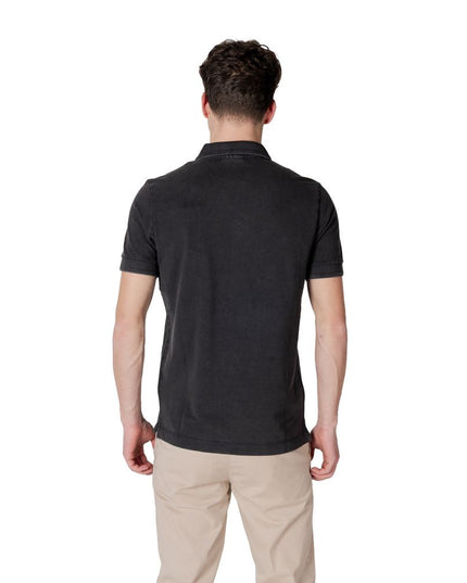 Replay Black Cotton Polo Shirt