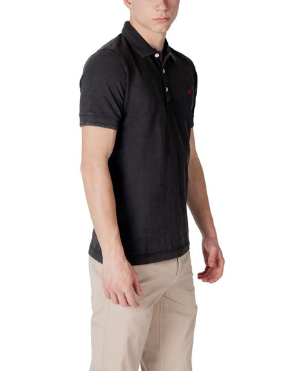 Replay Black Cotton Polo Shirt