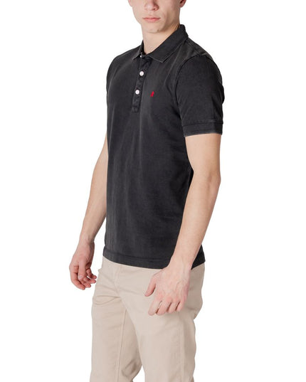 Replay Black Cotton Polo Shirt