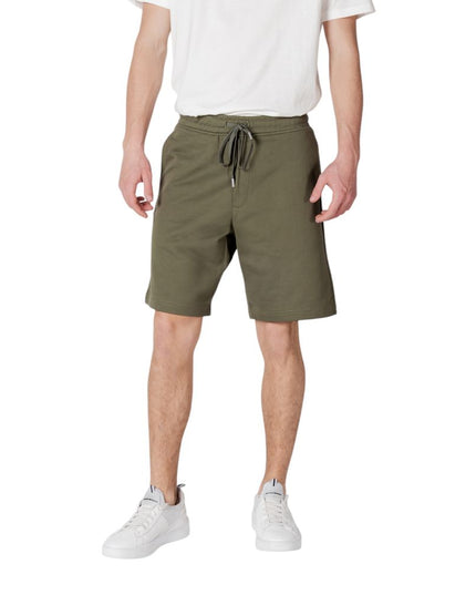 Replay Green Cotton Bermuda Shorts