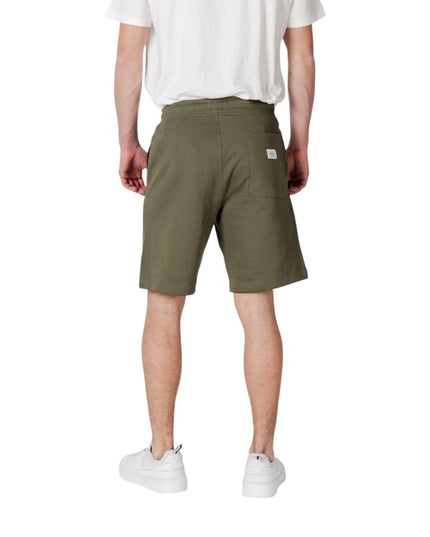 Replay Green Cotton Bermuda Shorts