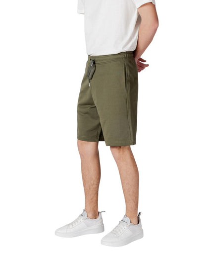 Replay Green Cotton Bermuda Shorts