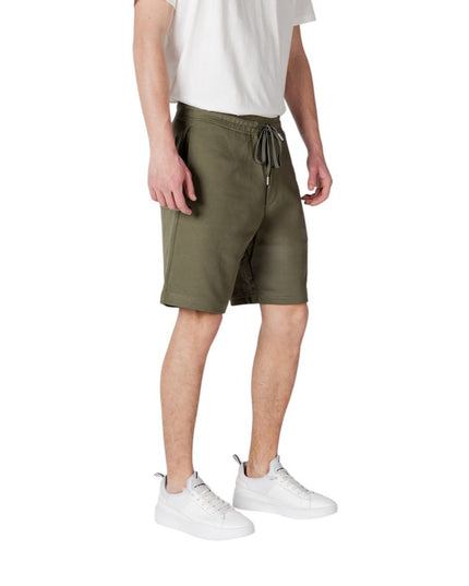 Replay Green Cotton Bermuda Shorts