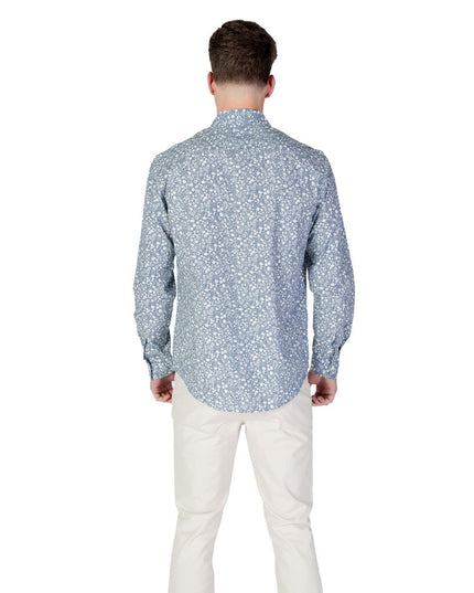 Replay Light Blue Cotton Pattern Shirt