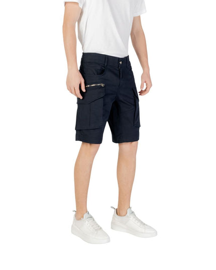 Replay Blue Cotton Bermuda Shorts