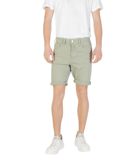 Replay Green Cotton Bermuda Shorts