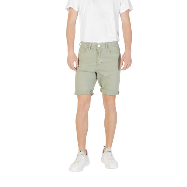 Replay Green Cotton Bermuda Shorts