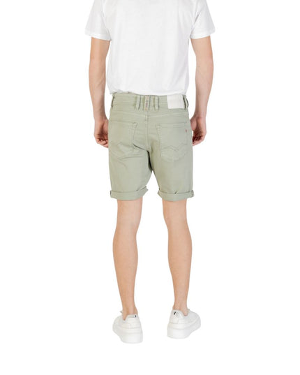 Replay Green Cotton Bermuda Shorts