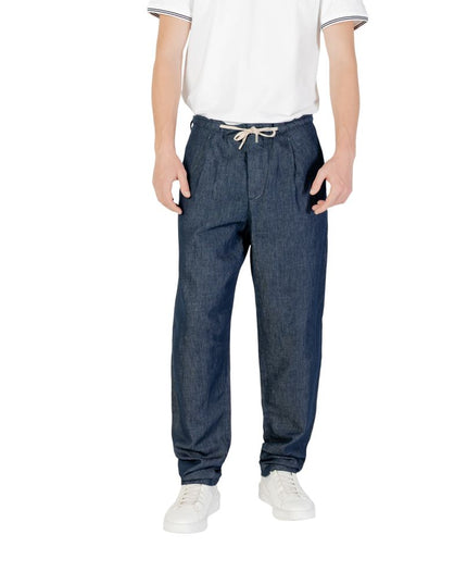 Replay Blue Cotton Casual Pants