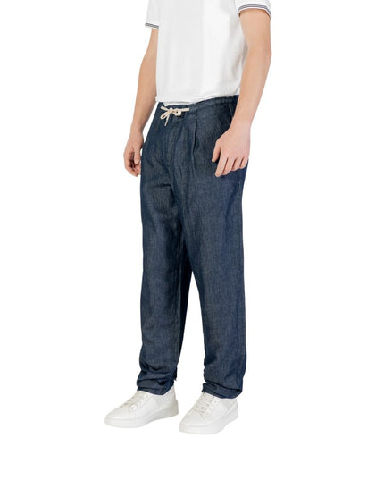 Replay Blue Cotton Casual Pants