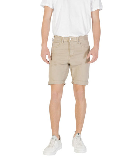 Replay Green Cotton Bermuda Shorts