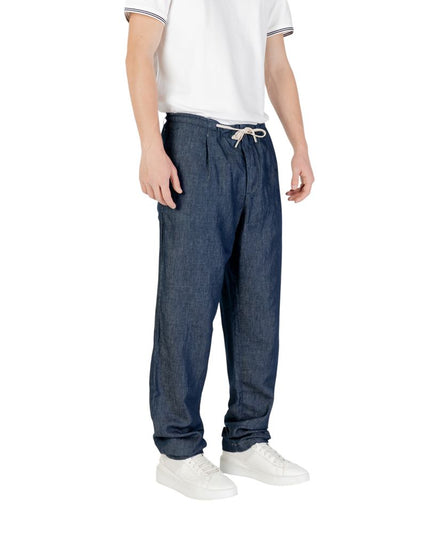 Replay Blue Cotton Casual Pants