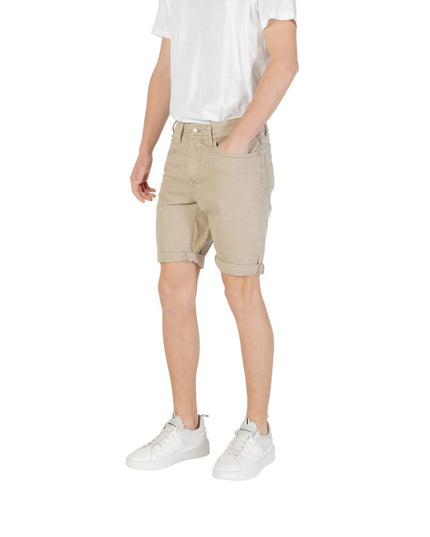 Replay Green Cotton Bermuda Shorts