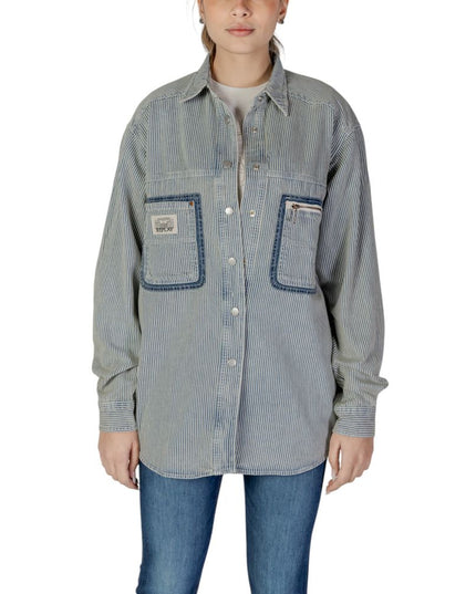 Replay Blue Cotton Blouse
