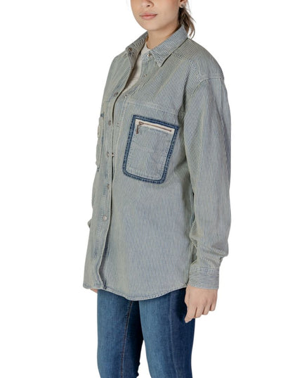 Replay Blue Cotton Blouse