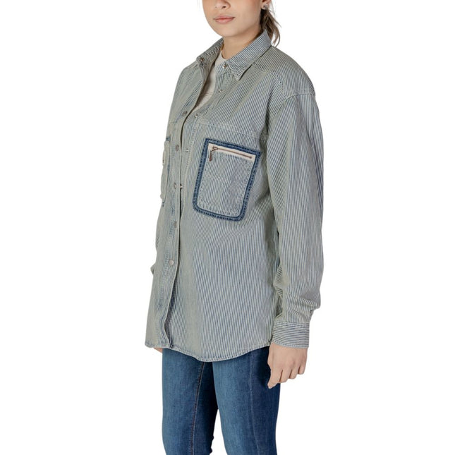 Replay Blue Cotton Blouse