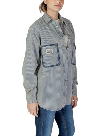 Replay Blue Cotton Blouse