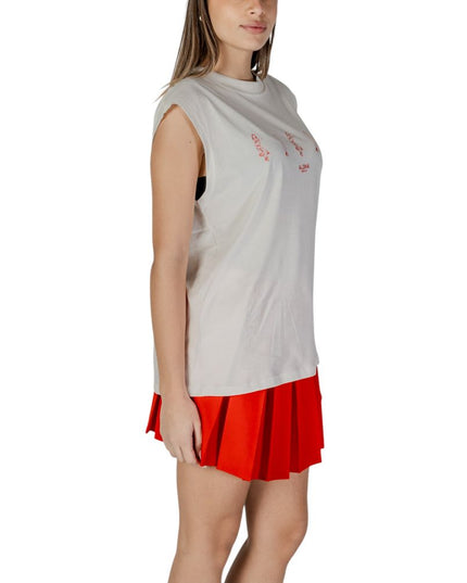 Replay Cream Cotton Tank Tops